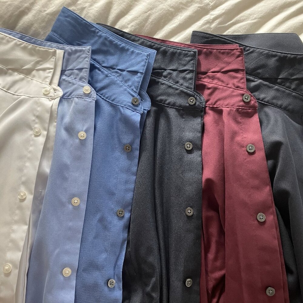 Six pristine dress shirts; Kenneth Cole & Calvin Klein